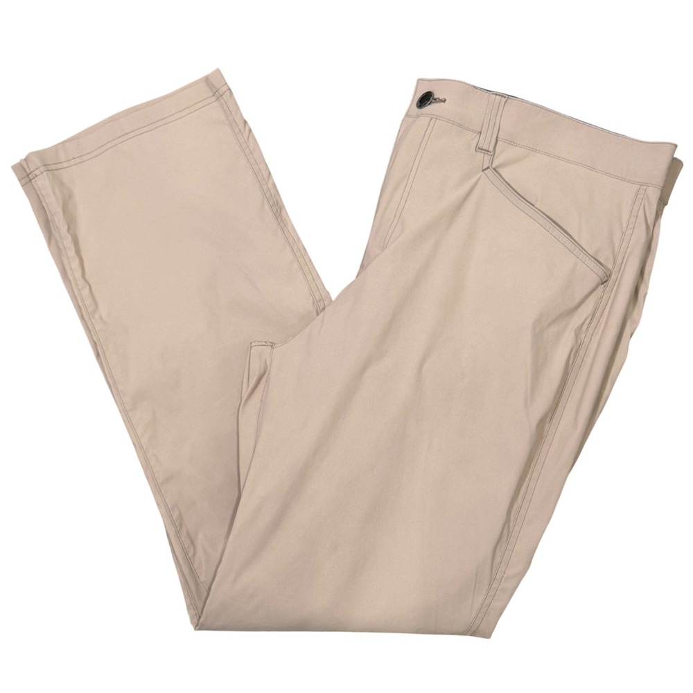 Orvis Trek Pants 38x32 Tech Water Repellent Hiking Travel Khaki Stretch Cargo